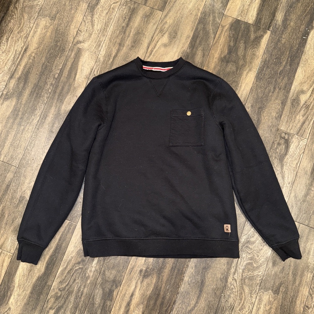 Coleman Sherpa Lined Fleece Crewneck Pullover Sweater Black Men's Size M